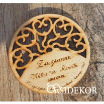 Köszönetajándék - mandala poháralátét fából