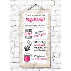 EZÉRT SZERETEM A NAGYMAMÁT Ajándék tábla