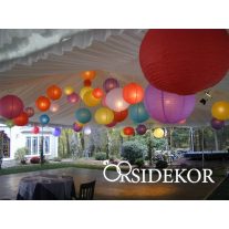 Lampion gömb, 25 cm több szín