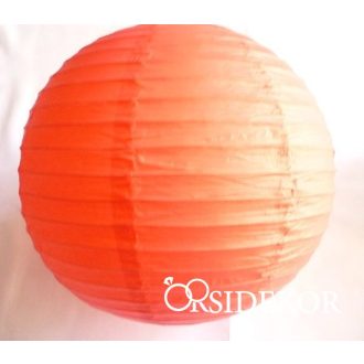Lampion gömb 25 cm, narancs