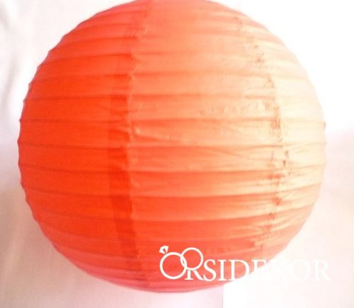 Lampion gömb 25 cm, narancs