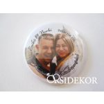 Fényképes fém hűtőmágnes köszönetajándék