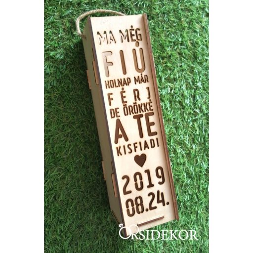 Fa borosdoboz - szülőköszöntő ajándék