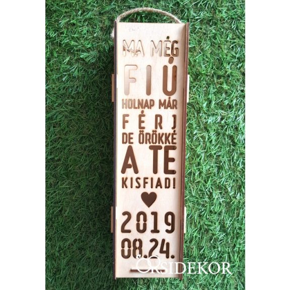 Fa borosdoboz - szülőköszöntő ajándék