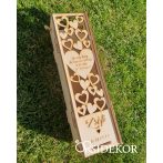 Fa borosdoboz esküvőre- szülőköszöntő ajándék