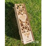 Fa borosdoboz esküvőre- szülőköszöntő ajándék