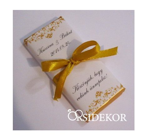 Köszönetajándék csoki masnival átkötve Köszönetajándék csoki masnival átkötve