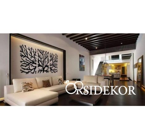 3 részes faágak falikép fából