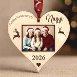   Fényképes karácsonyfadísz, egyedi karácsonyi ajándék szív