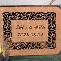   Esküvői Borítékgyűjtő Doboz  – Pénzgyűjtő virág mintával