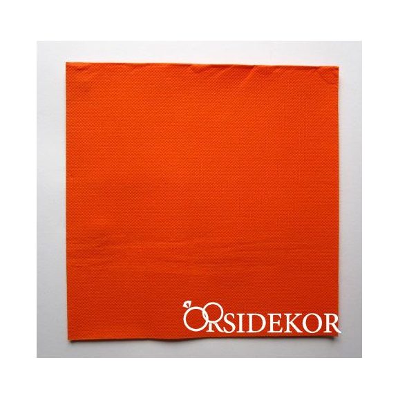  Textilhatású esküvői papír szalvéta, narancs