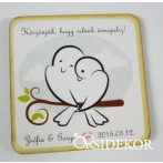   Köszönetajándék esküvői fényképes hűtőmágnes több féle minta