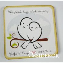   Köszönetajándék esküvői fényképes hűtőmágnes több féle minta