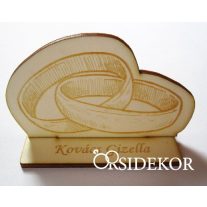 Gyűrűs köszönetajándék és ültetőkártya 2 az 1-ben