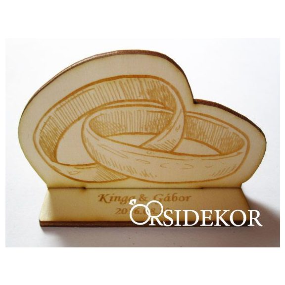 Gyűrűs köszönetajándék és ültetőkártya 2 az 1-ben