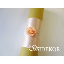 Pausz esküvői meghívó szalaggal és rózsával