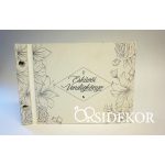 Vendégkönyv virágmotívumokkal