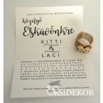 Pausz esküvői meghívó szalaggal