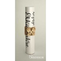 Pausz esküvői meghívó szalaggal