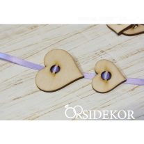 Felfűzhető fa szív, függőleges