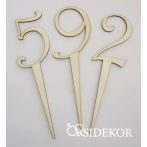 Asztalszám fából, virágba tűzhető Asztalszám fából, virágba tűzhető