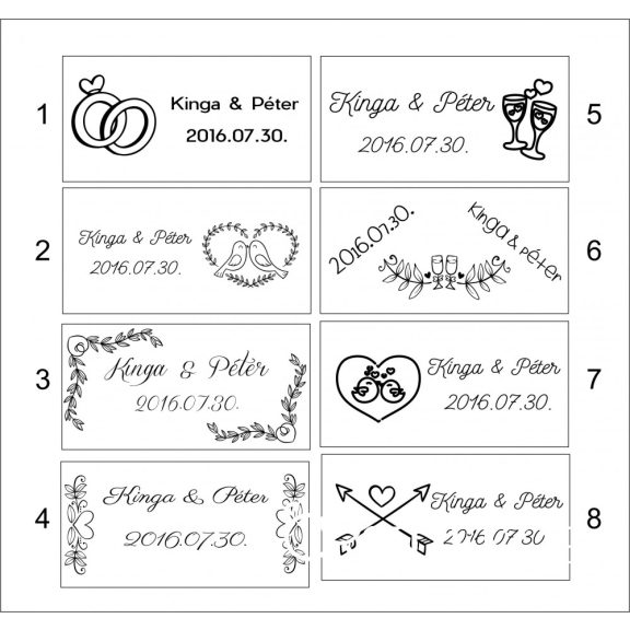 Mini Nyitható gyűrűtartó doboz fából, gravírozott mintával