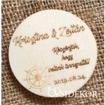 Köszönetajándék fából hajós- poháralátét