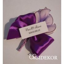 Köszönetajándék cukrozott mandula lila tüllben