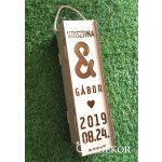   Esküvői Bortartó Szülőknek - Személyre Szabható Fa Ajándék