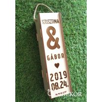   Esküvői Bortartó Szülőknek - Személyre Szabható Fa Ajándék