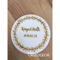 Köszönetajándék fából - poháralátét