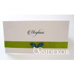 Bohém esküvői meghívó páva színekben