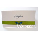 Bohém esküvői meghívó páva színekben