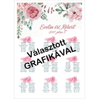 Esküvői ültetési rend - tervezési díj nélkül