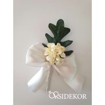 Esküvői kitűző , greenery bokréta