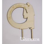 Esküvői tortadísz, menyasszony és vőlegény névvel