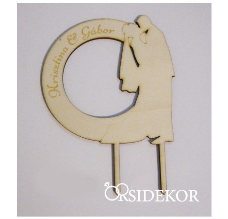 Esküvői tortadísz, menyasszony és vőlegény névvel Esküvői tortadísz, menyasszony és vőlegény névvel