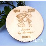 Köszönetajándék fából - poháralátét Köszönetajándék fából - poháralátét