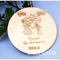 Köszönetajándék fából - poháralátét