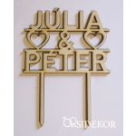 Esküvői tortadísz, neves