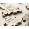 Esküvői vendégkönyv, fa puzzle, 100 db-os, torta