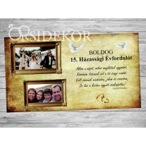 AKKOR ÉS MOST RETRO Házassági évforduló tábla