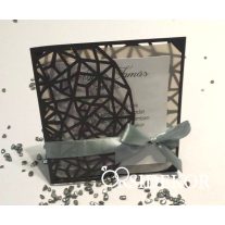 Geometrikus lézervágott esküvői meghívó