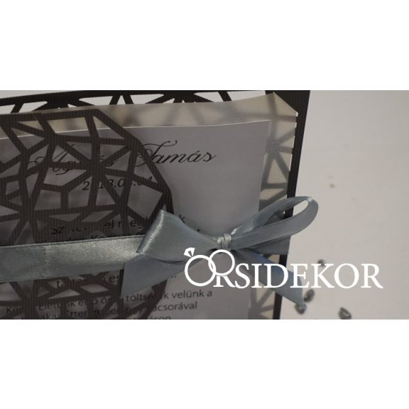 Geometrikus lézervágott esküvői meghívó