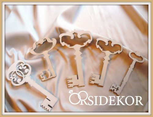 Fa kulcsok -  vintage esküvői dekoráció