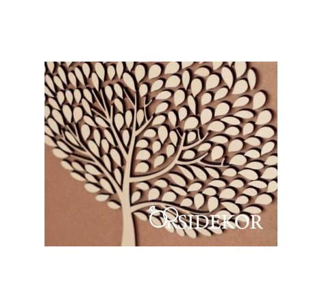 Kreatív fa vendégkönyv levelekkel