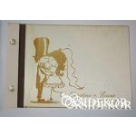 Esküvői vendégkönyv, fa borítású