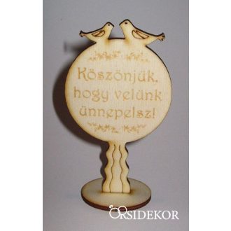 Köszönetajándék és ültetőkártya galambos 2 az 1-ben