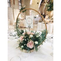 FA karika szett esküvői dekoráció natúr - 6 db