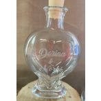 Homokszertartás szív üveg gravírozva